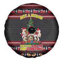 Guinea Pig Christmas Spare Tire Cover with Santa Hats Tree and Festive Gift Pattern - Wonder Print Shop