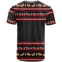 Guinea Pig Christmas T Shirt with Santa Hats Tree and Festive Gift Pattern - Wonder Print Shop