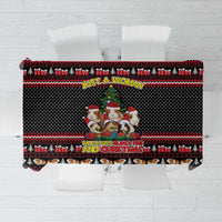 Guinea Pig Christmas Tablecloth with Santa Hats Tree and Festive Gift Pattern - Wonder Print Shop