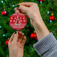 Nurse Merry Christmas Ceramic Ornament Xmas Holiday Patterns - Wonder Print Shop