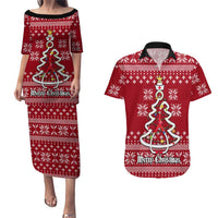 Nurse Merry Christmas Christmas Couples Matching Puletasi and Hawaiian Shirt Xmas Holiday Patterns - Wonder Print Shop