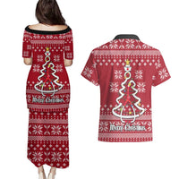 Nurse Merry Christmas Christmas Couples Matching Puletasi and Hawaiian Shirt Xmas Holiday Patterns - Wonder Print Shop