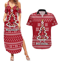 Nurse Merry Christmas Christmas Couples Matching Summer Maxi Dress and Hawaiian Shirt Xmas Holiday Patterns - Wonder Print Shop