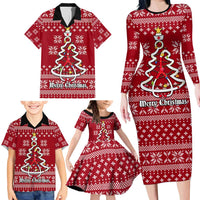 Nurse Merry Christmas Christmas Family Matching Long Sleeve Bodycon Dress and Hawaiian Shirt Xmas Holiday Patterns - Wonder Print Shop