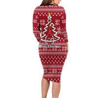 Nurse Merry Christmas Christmas Family Matching Long Sleeve Bodycon Dress and Hawaiian Shirt Xmas Holiday Patterns - Wonder Print Shop