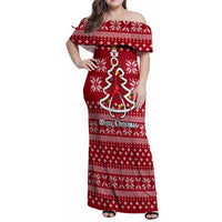 Nurse Merry Christmas Christmas Family Matching Off Shoulder Maxi Dress and Hawaiian Shirt Xmas Holiday Patterns - Wonder Print Shop