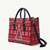 Nurse Merry Christmas Christmas Leather Bag Xmas Holiday Patterns - Wonder Print Shop
