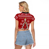 Nurse Merry Christmas Christmas Raglan Cropped T Shirt Xmas Holiday Patterns - Wonder Print Shop