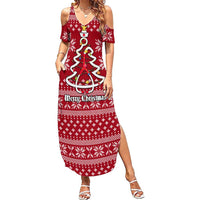 Nurse Merry Christmas Christmas Summer Maxi Dress Xmas Holiday Patterns - Wonder Print Shop
