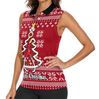 Nurse Merry Christmas Christmas Women Sleeveless Polo Shirt Xmas Holiday Patterns - Wonder Print Shop