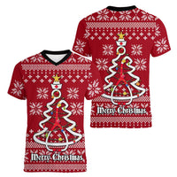 Nurse Merry Christmas Christmas Women V-Neck T-Shirt Xmas Holiday Patterns - Wonder Print Shop