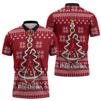 Nurse Merry Christmas Christmas Zipper Polo Shirt Xmas Holiday Patterns - Wonder Print Shop