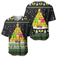 PickleBall Is Life Christmas Baseball Jersey Xmas Holiday Patterns - Wonder Print Shop