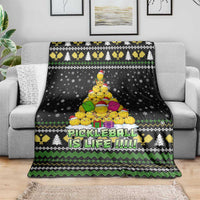 PickleBall Is Life Christmas Blanket Xmas Holiday Patterns - Wonder Print Shop