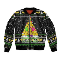 PickleBall Is Life Christmas Bomber Jacket Xmas Holiday Patterns - Wonder Print Shop
