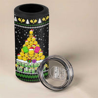 PickleBall Is Life Christmas 4 in 1 Can Cooler Tumbler Xmas Holiday Patterns - Wonder Print Shop