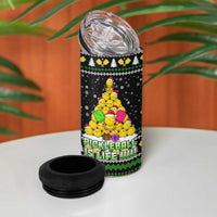 PickleBall Is Life Christmas 4 in 1 Can Cooler Tumbler Xmas Holiday Patterns - Wonder Print Shop