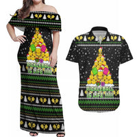 PickleBall Is Life Christmas Couples Matching Off Shoulder Maxi Dress and Hawaiian Shirt Xmas Holiday Patterns - Wonder Print Shop