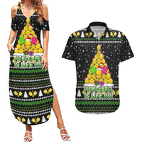 PickleBall Is Life Christmas Couples Matching Summer Maxi Dress and Hawaiian Shirt Xmas Holiday Patterns - Wonder Print Shop