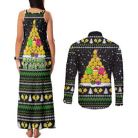 PickleBall Is Life Christmas Couples Matching Tank Maxi Dress and Long Sleeve Button Shirt Xmas Holiday Patterns - Wonder Print Shop