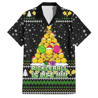 PickleBall Is Life Christmas Family Matching Off Shoulder Maxi Dress and Hawaiian Shirt Xmas Holiday Patterns - Wonder Print Shop