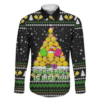 PickleBall Is Life Christmas Family Matching Off Shoulder Maxi Dress and Hawaiian Shirt Xmas Holiday Patterns - Wonder Print Shop