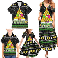 PickleBall Is Life Christmas Family Matching Summer Maxi Dress and Hawaiian Shirt Xmas Holiday Patterns - Wonder Print Shop