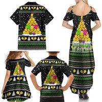 PickleBall Is Life Christmas Family Matching Summer Maxi Dress and Hawaiian Shirt Xmas Holiday Patterns - Wonder Print Shop