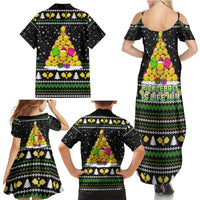 PickleBall Is Life Christmas Family Matching Summer Maxi Dress and Hawaiian Shirt Xmas Holiday Patterns - Wonder Print Shop