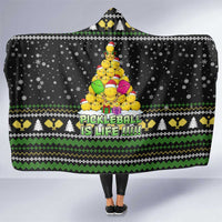 PickleBall Is Life Christmas Hooded Blanket Xmas Holiday Patterns - Wonder Print Shop