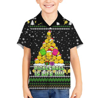 PickleBall Is Life Christmas Kid Hawaiian Shirt Xmas Holiday Patterns - Wonder Print Shop