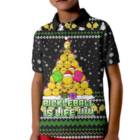 PickleBall Is Life Christmas Kid Polo Shirt Xmas Holiday Patterns - Wonder Print Shop