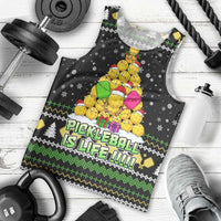PickleBall Is Life Christmas Men Tank Top Xmas Holiday Patterns - Wonder Print Shop