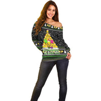 PickleBall Is Life Christmas Off Shoulder Sweater Xmas Holiday Patterns - Wonder Print Shop