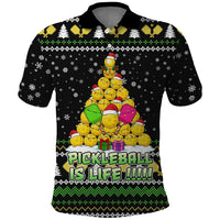 PickleBall Is Life Christmas Polo Shirt Xmas Holiday Patterns - Wonder Print Shop