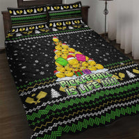 PickleBall Is Life Christmas Quilt Bed Set Xmas Holiday Patterns - Wonder Print Shop