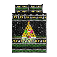PickleBall Is Life Christmas Quilt Bed Set Xmas Holiday Patterns - Wonder Print Shop