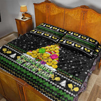 PickleBall Is Life Christmas Quilt Bed Set Xmas Holiday Patterns - Wonder Print Shop