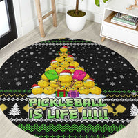 PickleBall Is Life Christmas Round Carpet Xmas Holiday Patterns - Wonder Print Shop