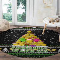 PickleBall Is Life Christmas Round Carpet Xmas Holiday Patterns - Wonder Print Shop