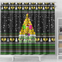 PickleBall Is Life Christmas Shower Curtain Xmas Holiday Patterns - Wonder Print Shop