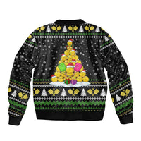 PickleBall Is Life Christmas Sleeve Zip Bomber Jacket Xmas Holiday Patterns - Wonder Print Shop