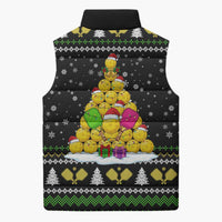 PickleBall Is Life Christmas Sleeveless Puffer Jacket Xmas Holiday Patterns - Wonder Print Shop