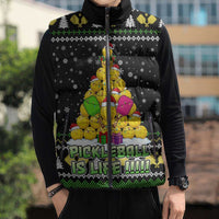 PickleBall Is Life Christmas Sleeveless Puffer Jacket Xmas Holiday Patterns - Wonder Print Shop