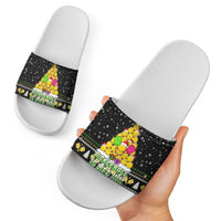 PickleBall Is Life Christmas Slide Sandals Xmas Holiday Patterns - Wonder Print Shop