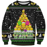 PickleBall Is Life Christmas Sweatshirt Xmas Holiday Patterns - Wonder Print Shop