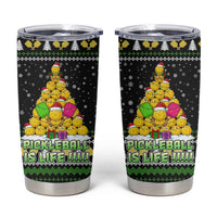 PickleBall Is Life Christmas Tumbler Cup Xmas Holiday Patterns - Wonder Print Shop