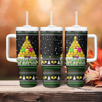 PickleBall Is Life Christmas Tumbler With Handle Xmas Holiday Patterns - Wonder Print Shop