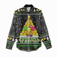 PickleBall Is Life Christmas Women Casual Shirt Xmas Holiday Patterns - Wonder Print Shop
