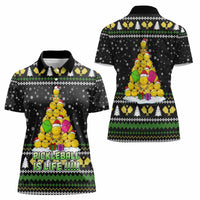 PickleBall Is Life Christmas Women Polo Shirt Xmas Holiday Patterns - Wonder Print Shop